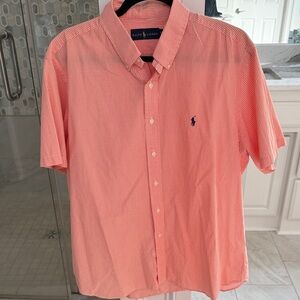 Ralph Lauren XL Men's Orange Gingham Shirt